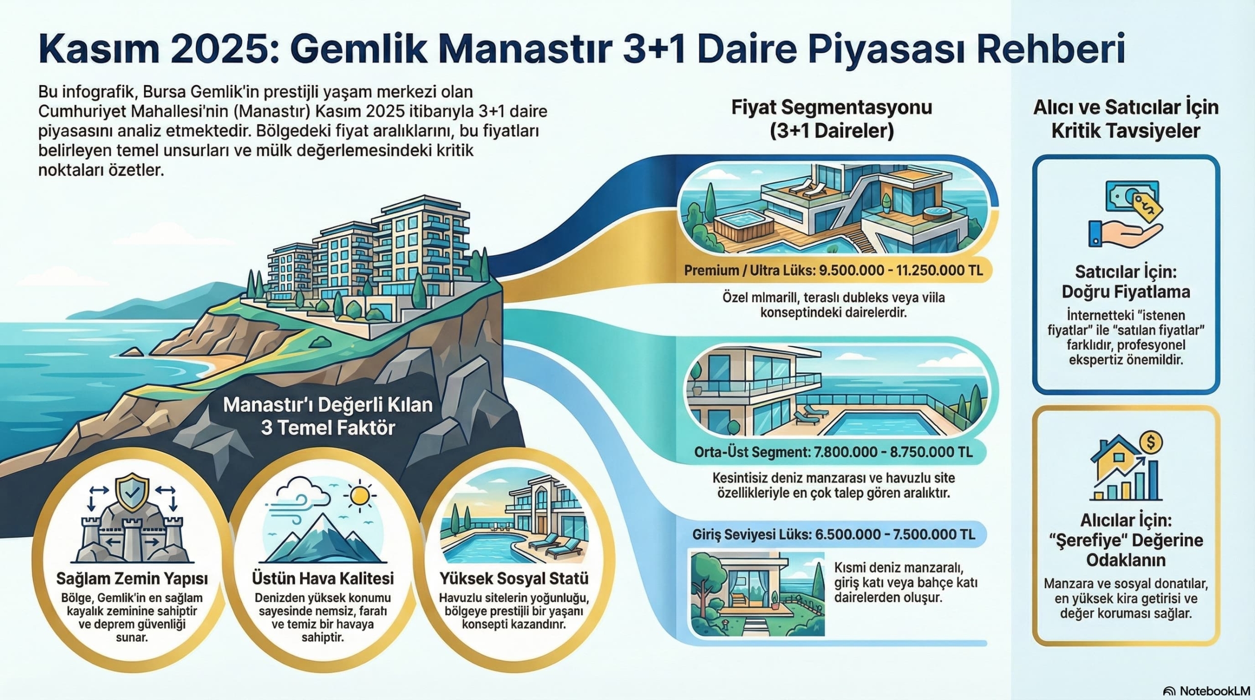Gemlik Manastır 3+1 Piyasası Rehberi